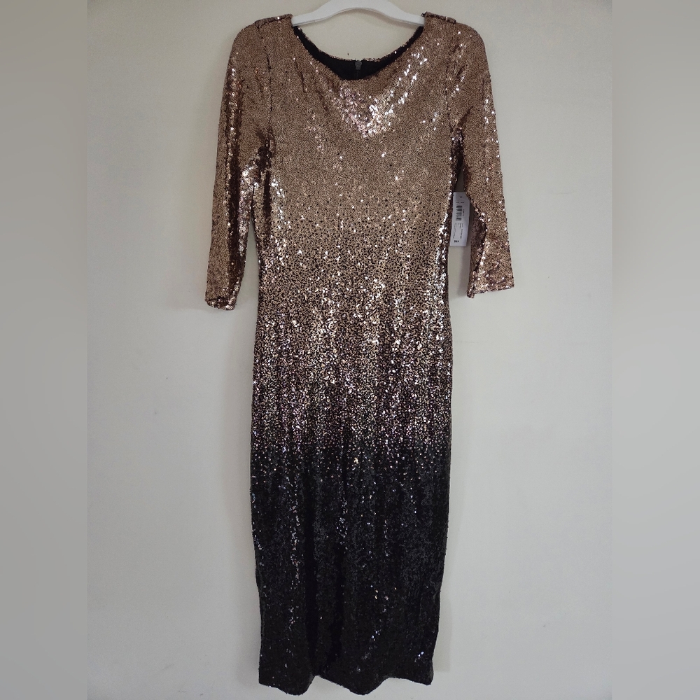 Elegant Sequin Ombre Dress